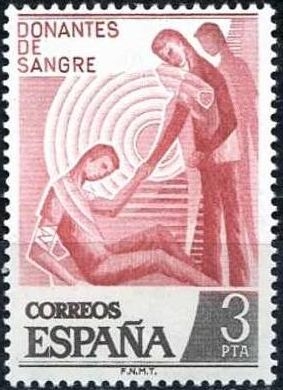 España 1976 2355 Sello ** Donantes de Sangre Timbres Espagne Espana stamps Spain